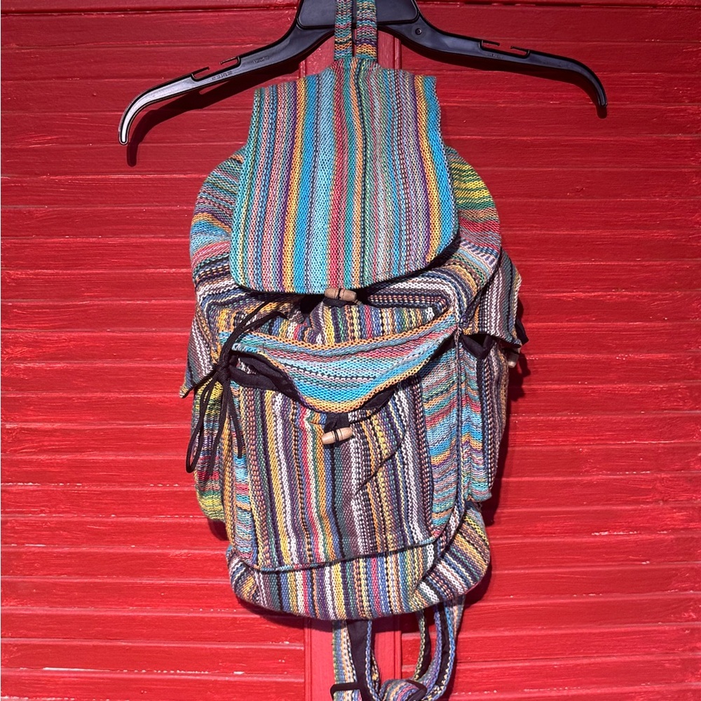 Boho Striped Multicolour Backpack